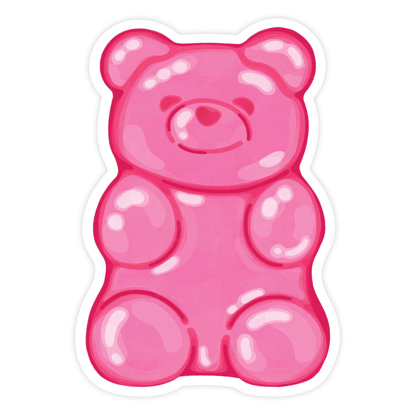 Gummy Bear - Pink Candy Foodie Vinyl Sticker