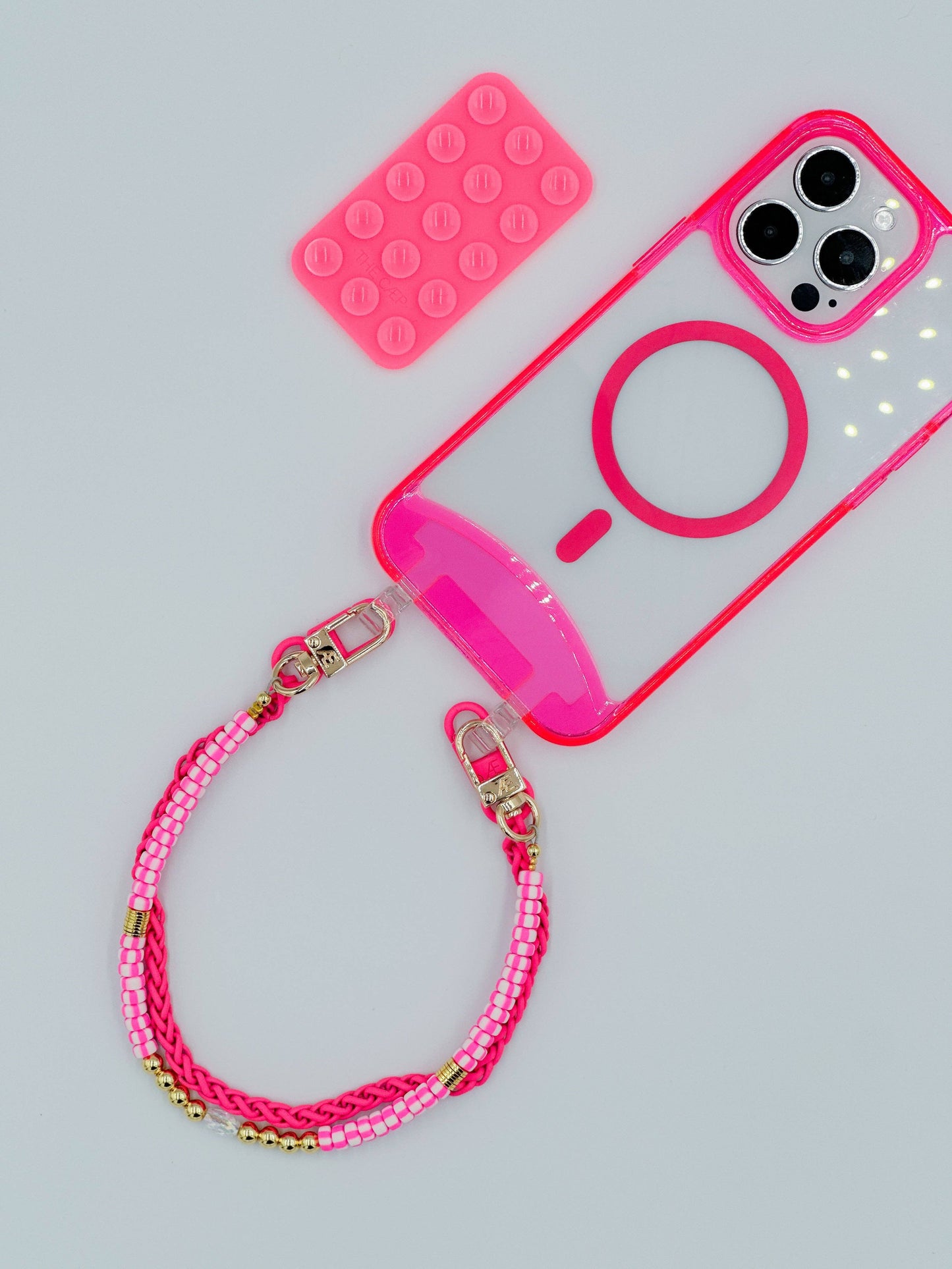 The Caep Clear Neon Pink iPhone Case - MagSafe