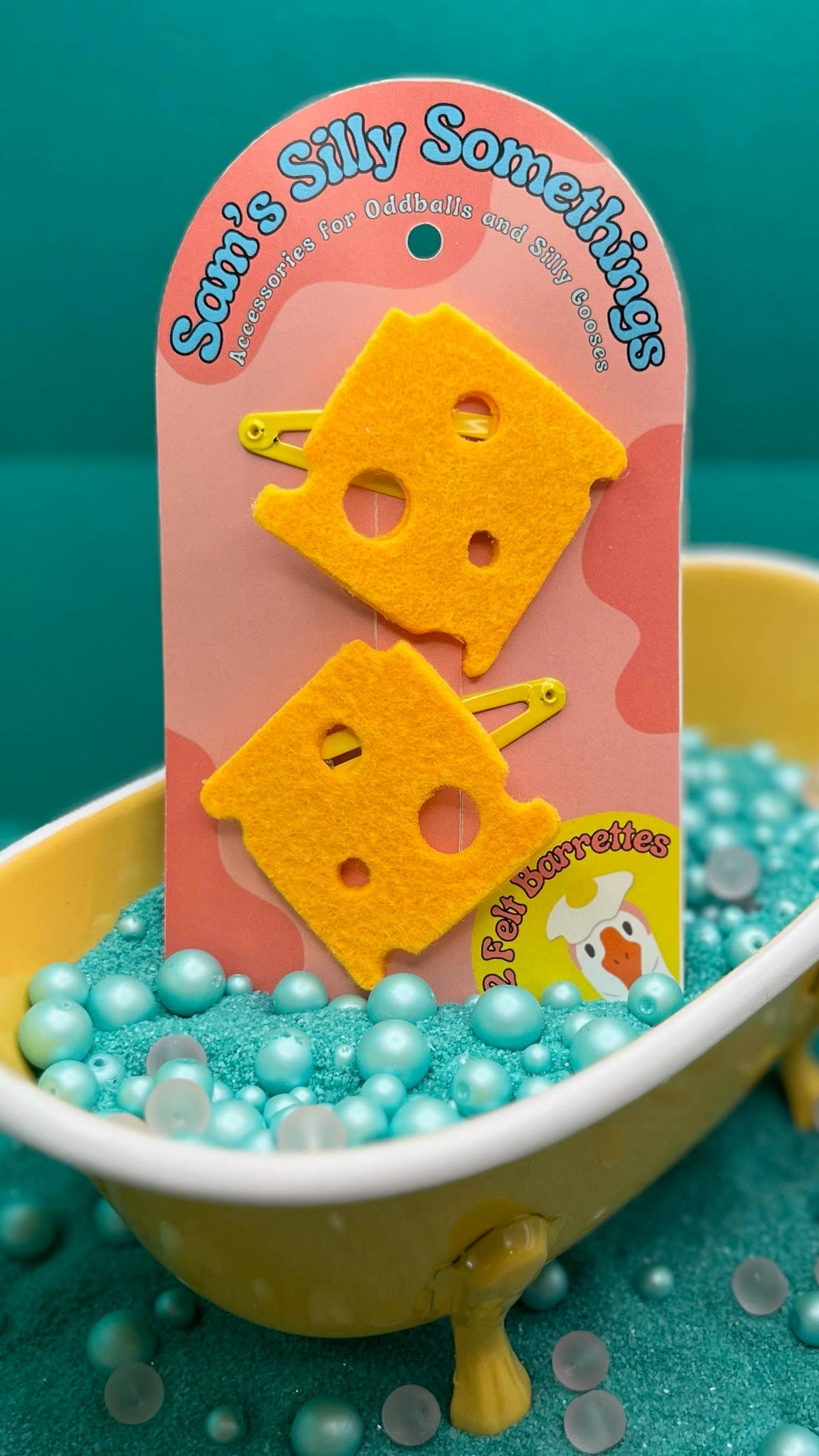 Cheese Barrettes | Felt Barrettes | Hair Accessories