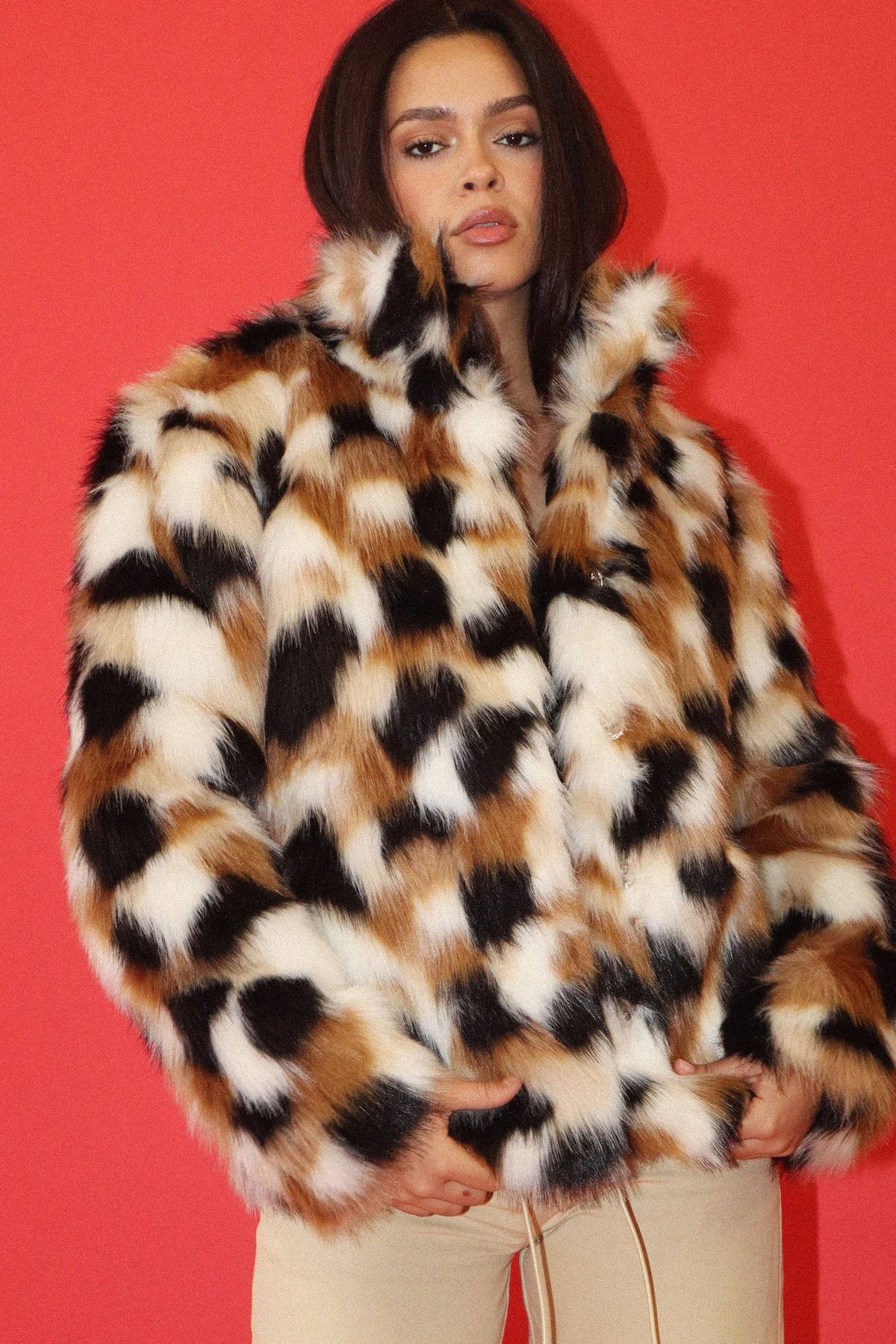 Print Faux Jacket