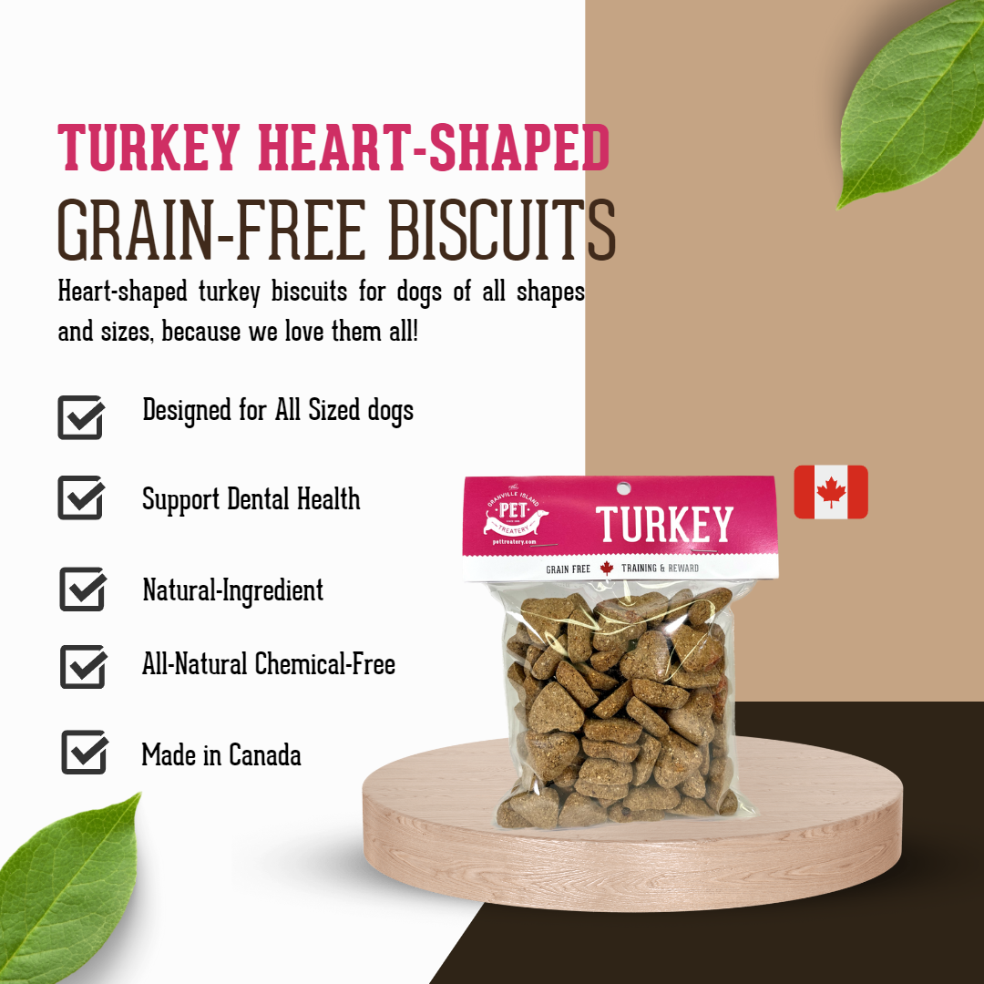 Turkey Hearts – Turkey Grain-Free Biscuits 175g