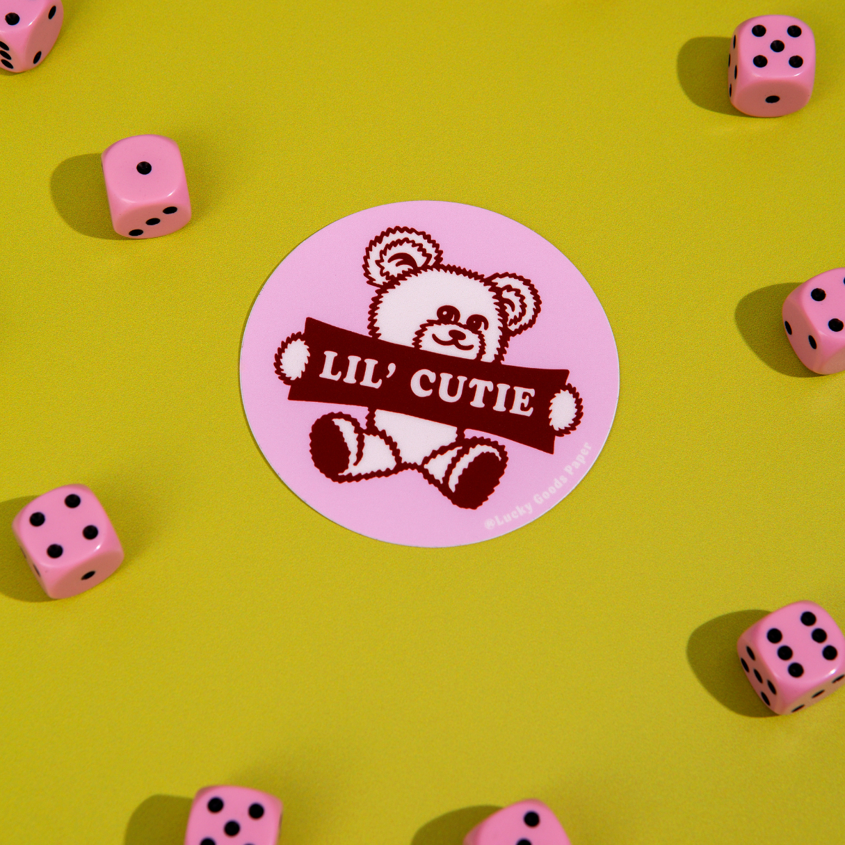 Lil’ Cutie Bear – Matte Vinyl Sticker