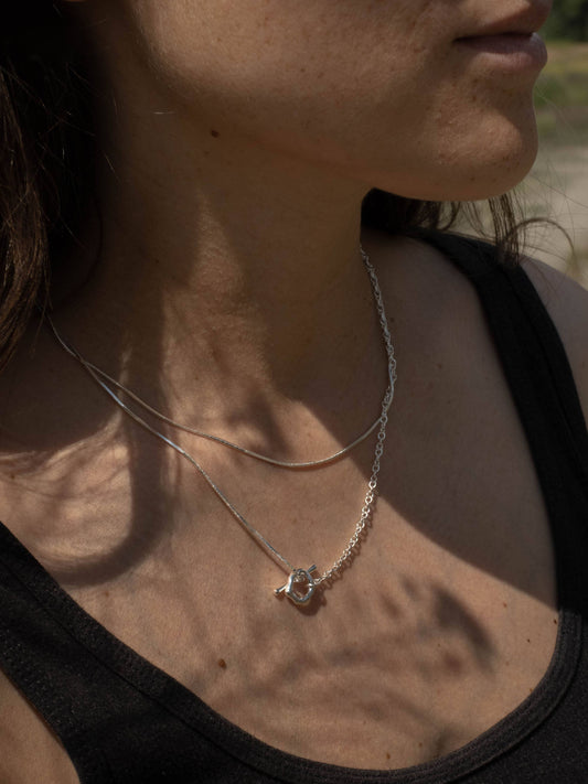 Jenny Silver Wrap Necklace