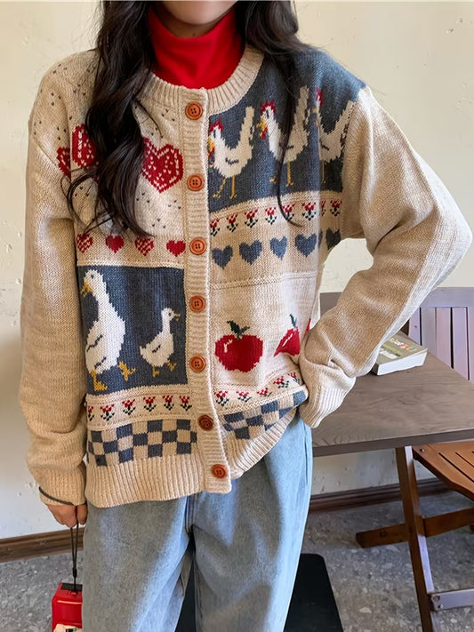 Chicken & Goose Cardigan