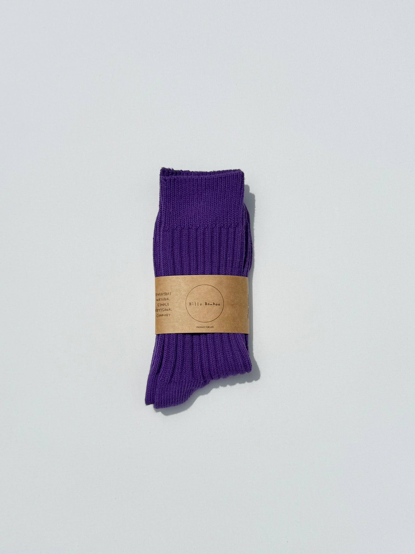 RIBBED COTTON HIGH SOCKS - Crystal bright