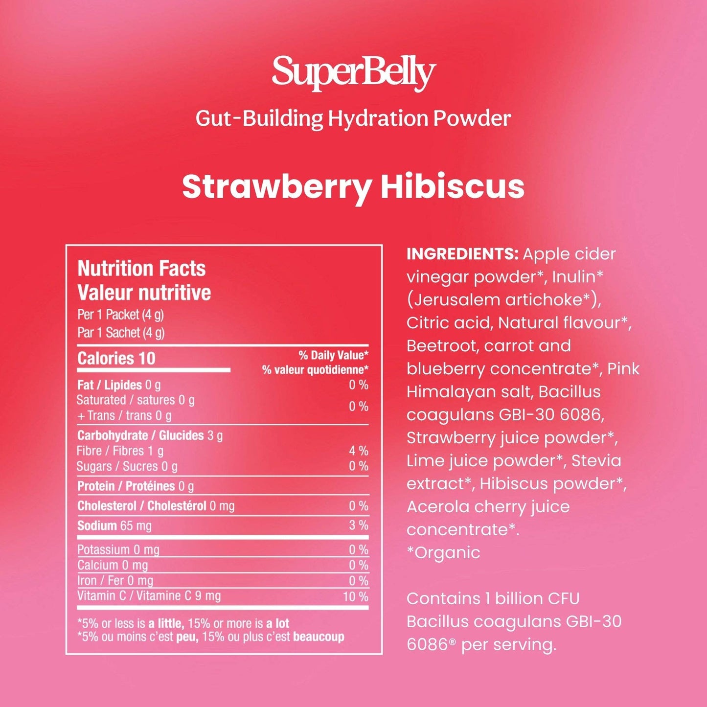 Blume- SuperBelly Hydration & Gut Mix, Strawberry Hibiscus