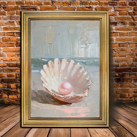 Shell with Pearl Coastal Wall Art