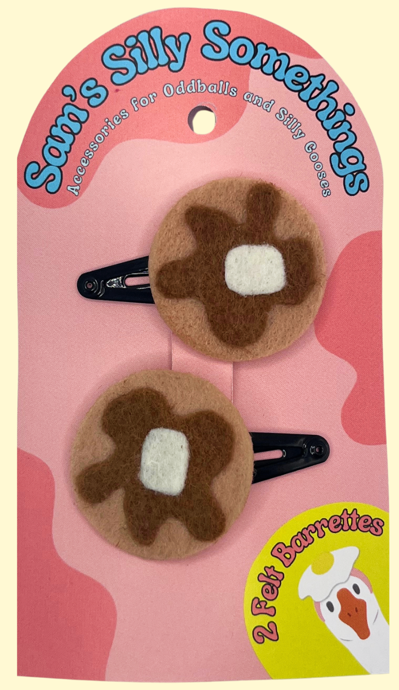 Pancake Barrettes | Felt Barrettes | Hair Accessories
