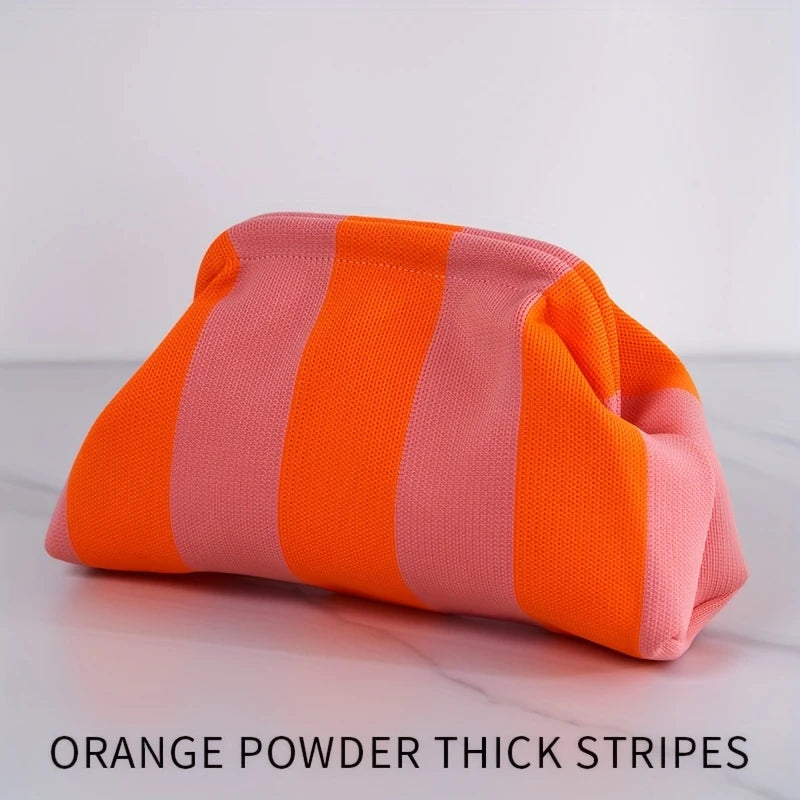 Striped clutch