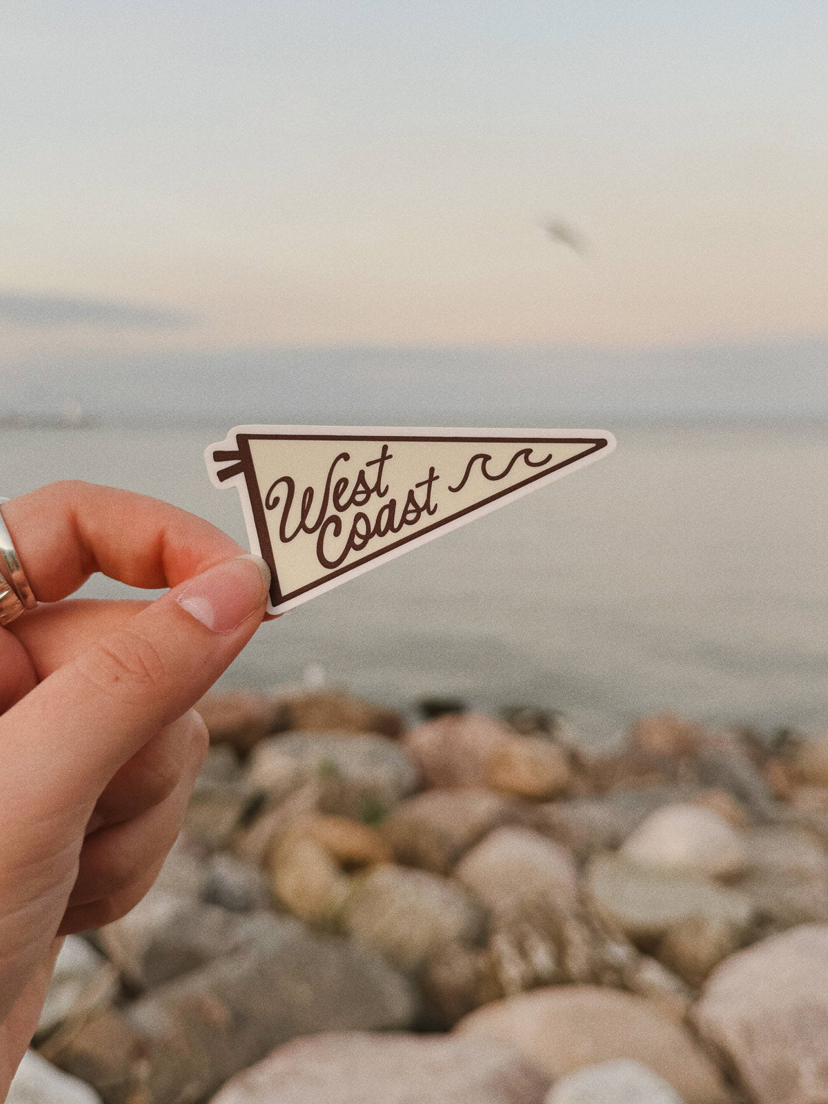 West Coast - Pennant Vinyl Sticker