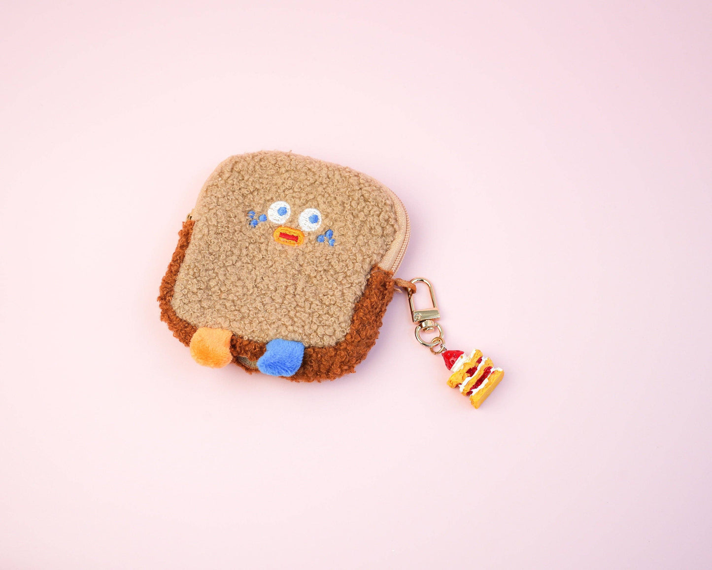 Strawberry Cake Keychain | Miniature Strawberry Shortcake Key Chain | Dessert Keyring | Cute Accessories Gift