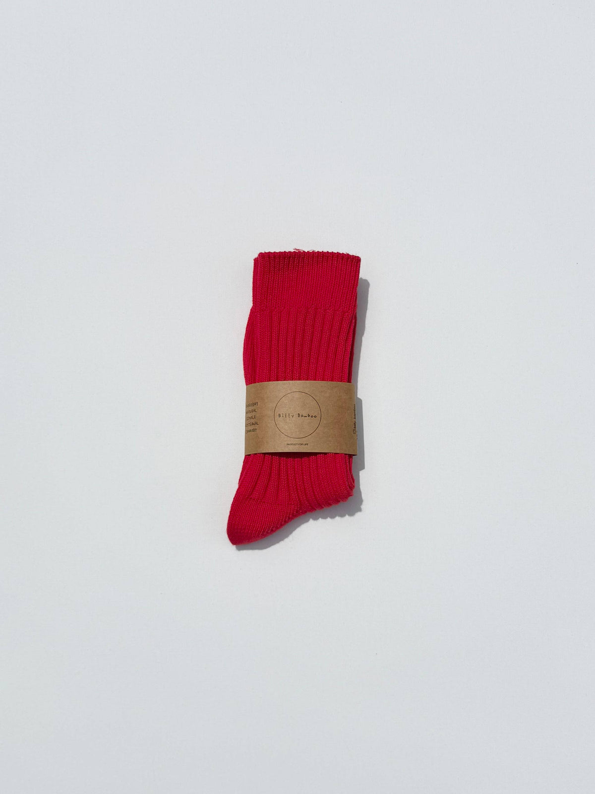 RIBBED COTTON HIGH SOCKS - Crystal bright