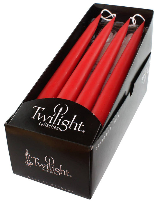 Dark Red Danish Taper Candle | 12 Packs