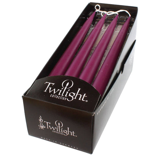 Dark Heather Danish Taper Candle | 12 Pack