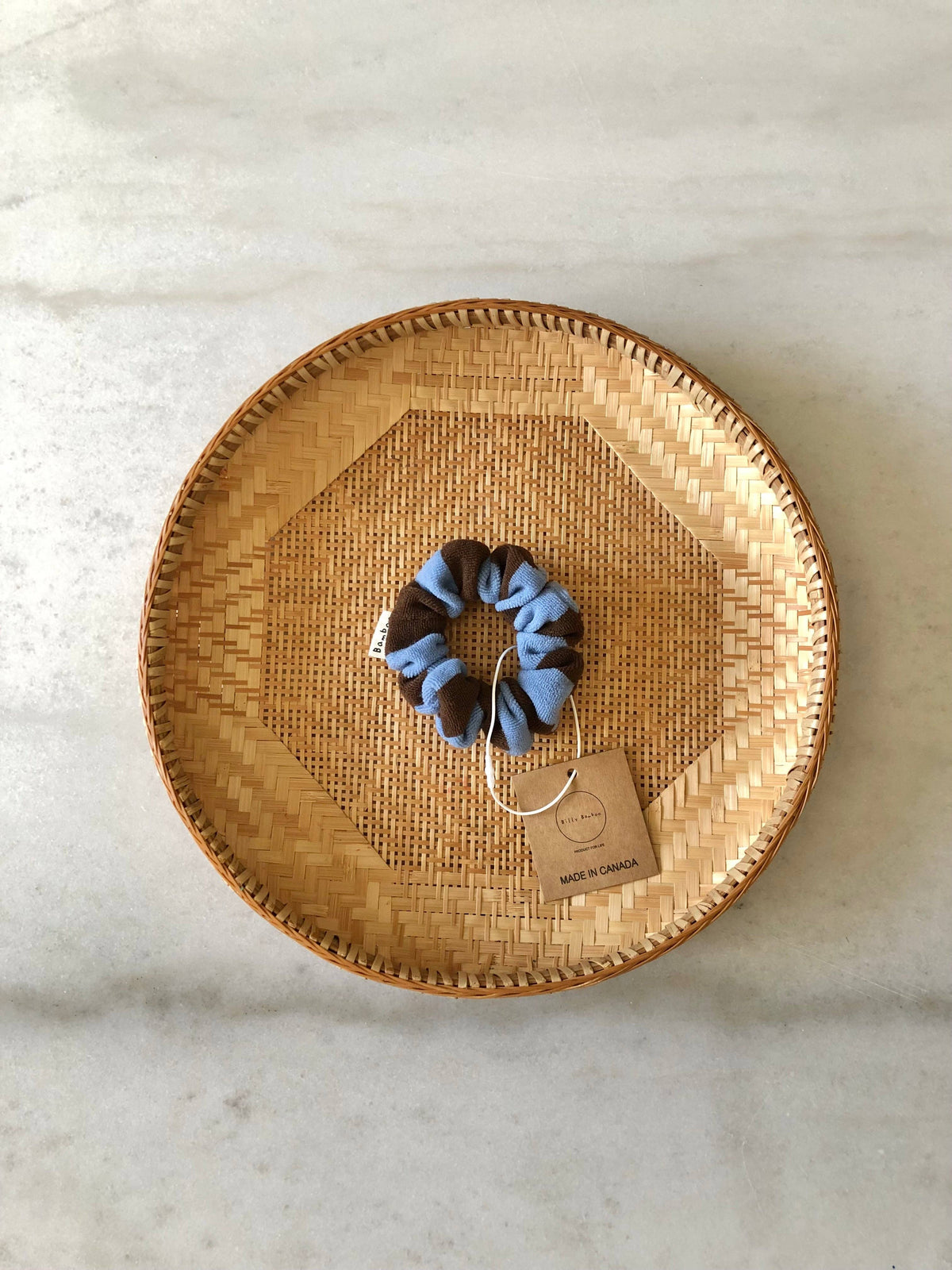 TOWELING STRIPE SCRUNCHIES