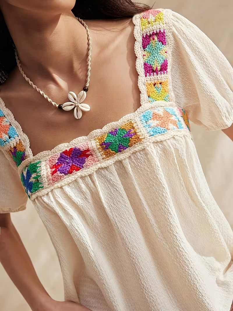 Crochet Accent Top