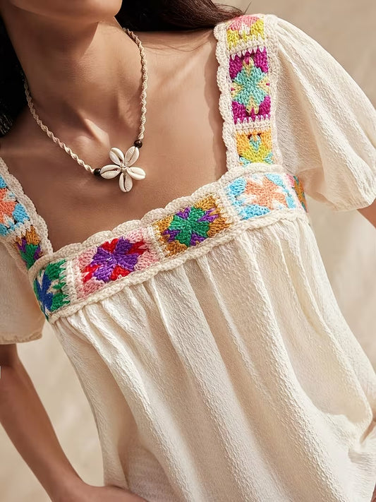 Crochet Accent Top