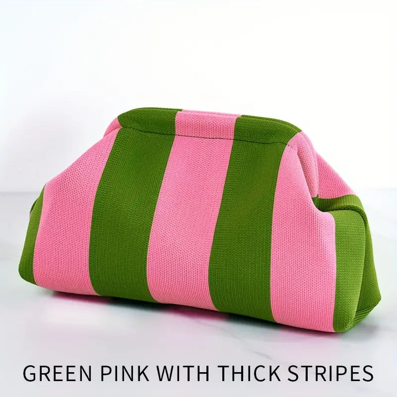 Striped clutch