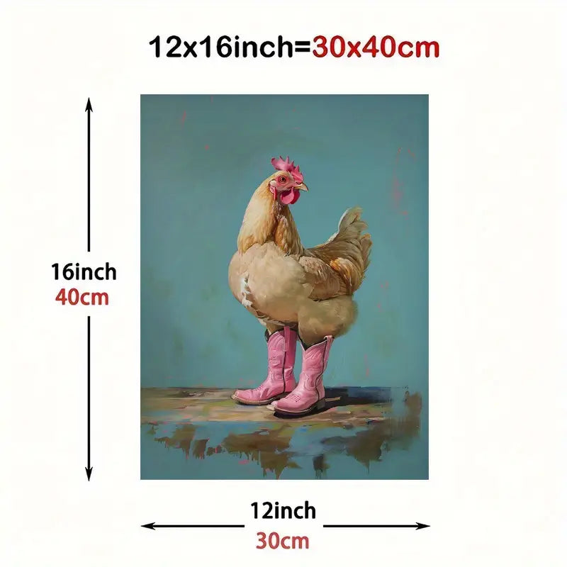 Western Boho Chicken Wall Art