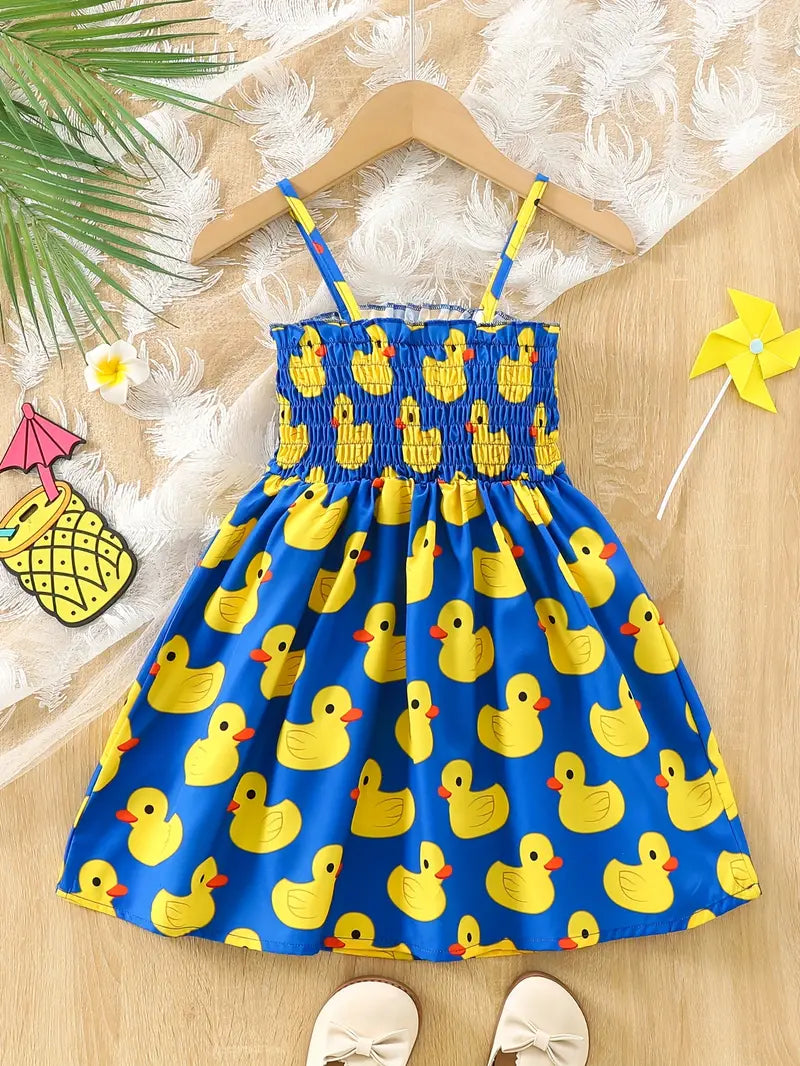 Kids yellow duck dress