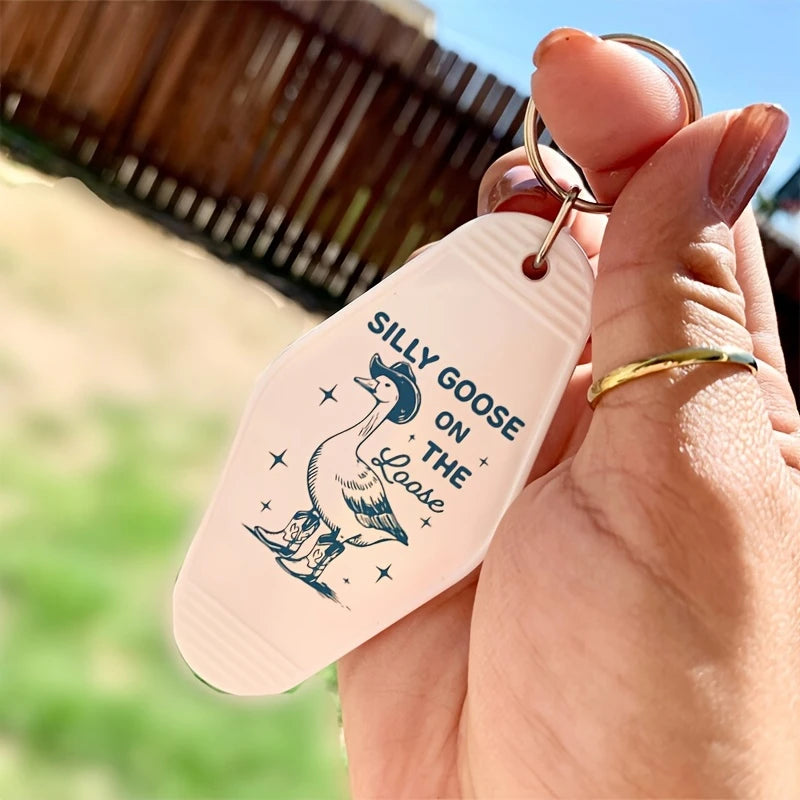 Silly Goose On The Loose Keychain