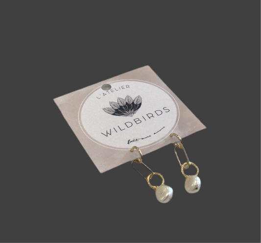 Wildbird Earrings Pearls