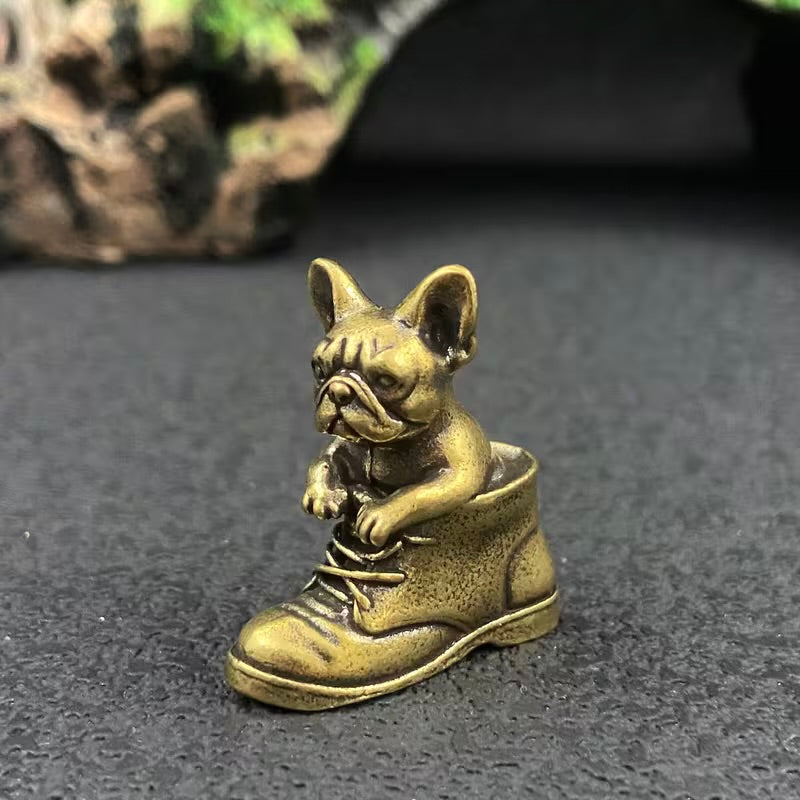 Brass Frenchie in Boot