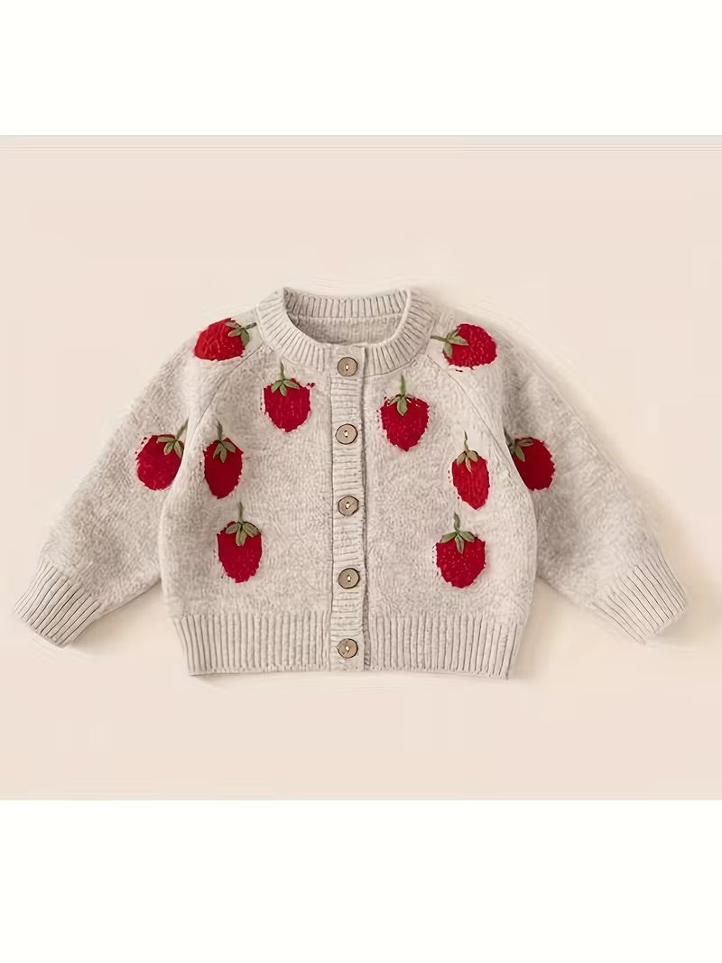 Kids Strawberry Cardigan