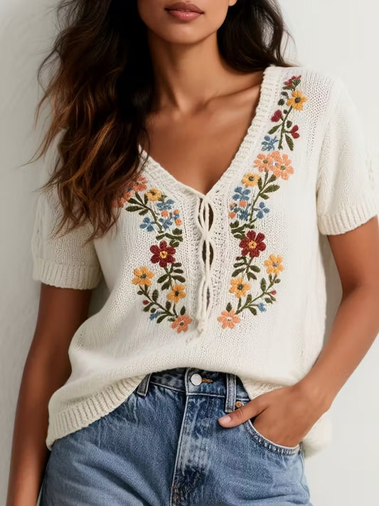 Embroidered Short Sleeve