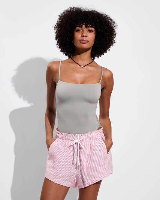 Left On Friday Getaway Short costal stripe (sweet chili heat/coconut)