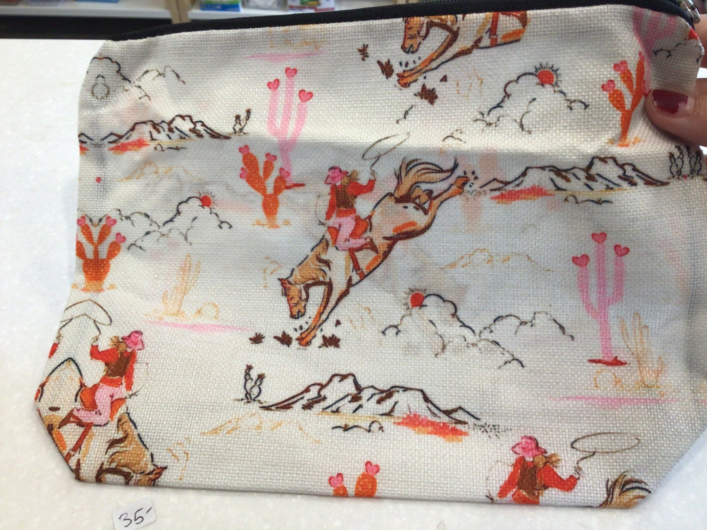 Cowboy Boot and Cowgirl Make up Bag