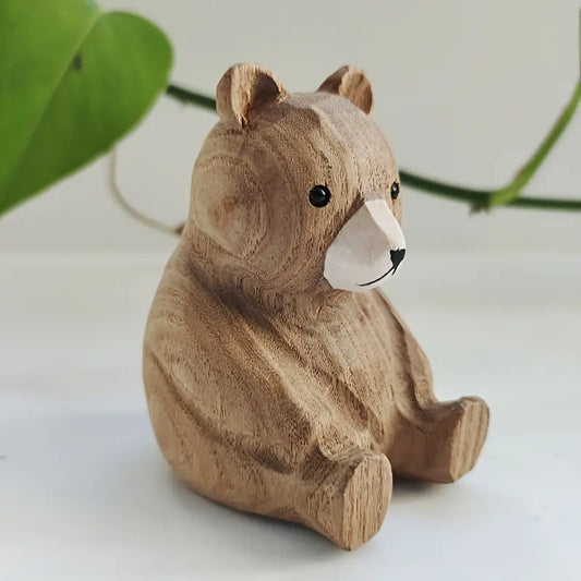 Hand Carved Wooden Bear Large