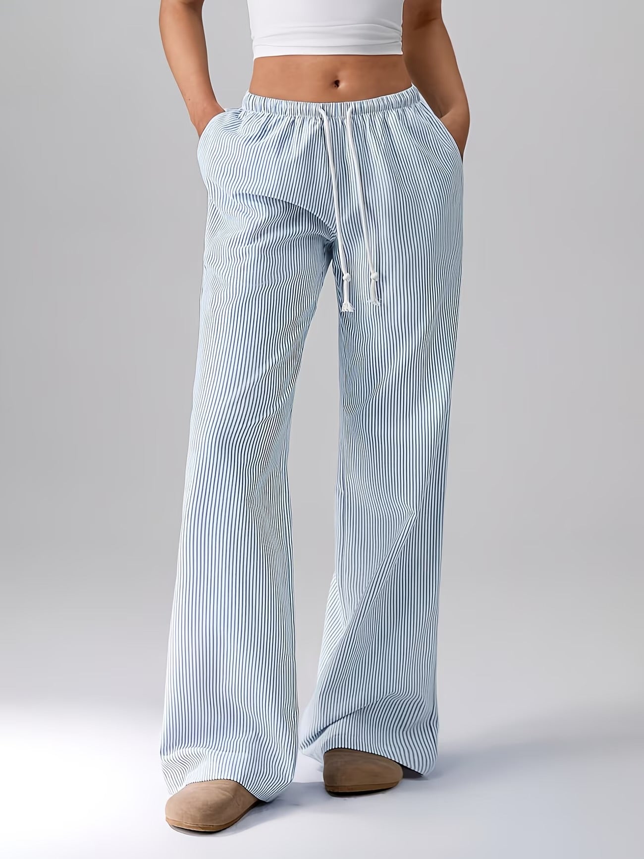 Blue stripe pants