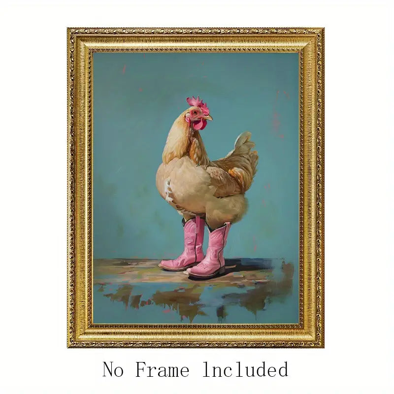 Western Boho Chicken Wall Art