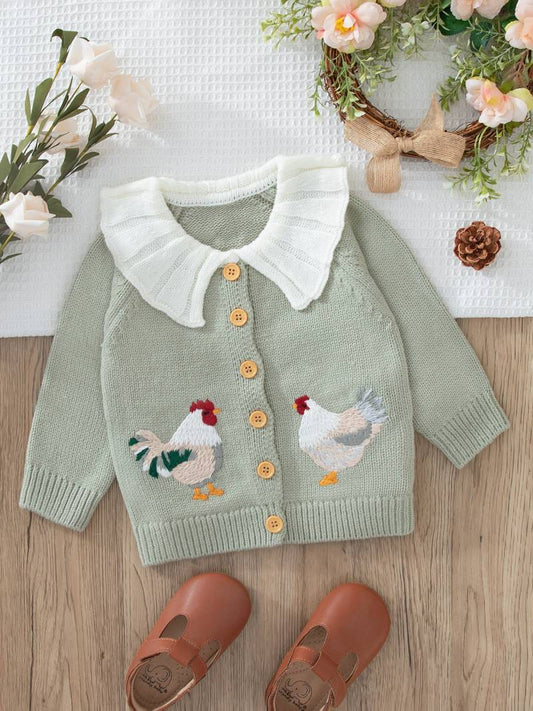 Chicken Kids Cardigan Sweater