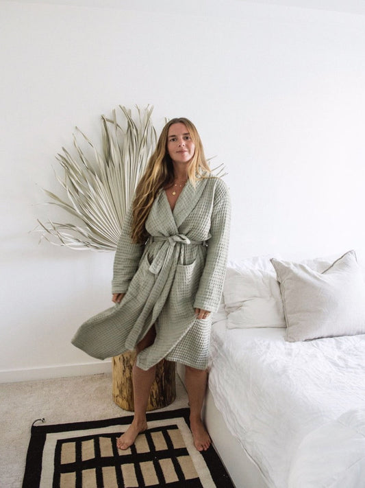 One Wednesday Robe- Olive Grey