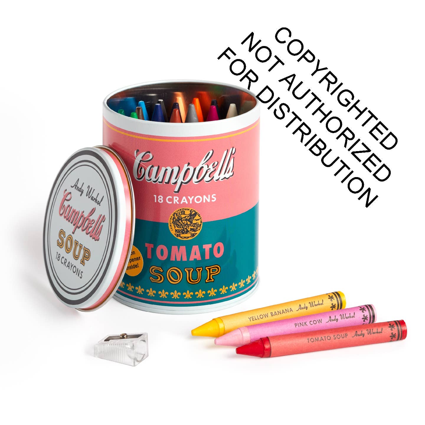 Andy Warhol Soup Can Crayons + Sharpener