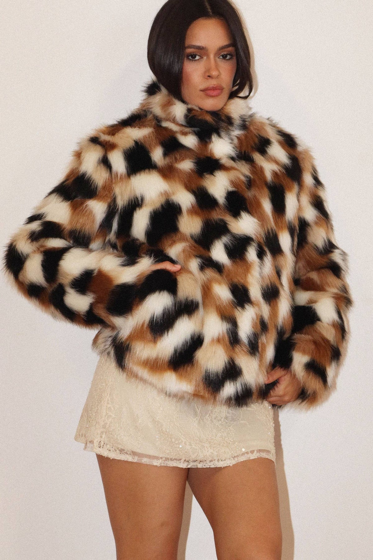 Print Faux Jacket
