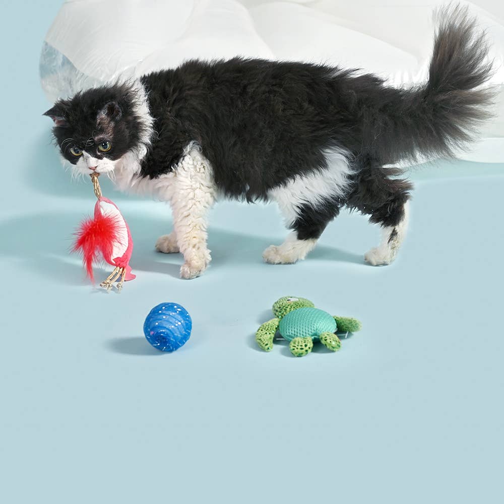 HugSmart Pet - Ocean Pals  | Sea Turtle&Crab - Cat Toy