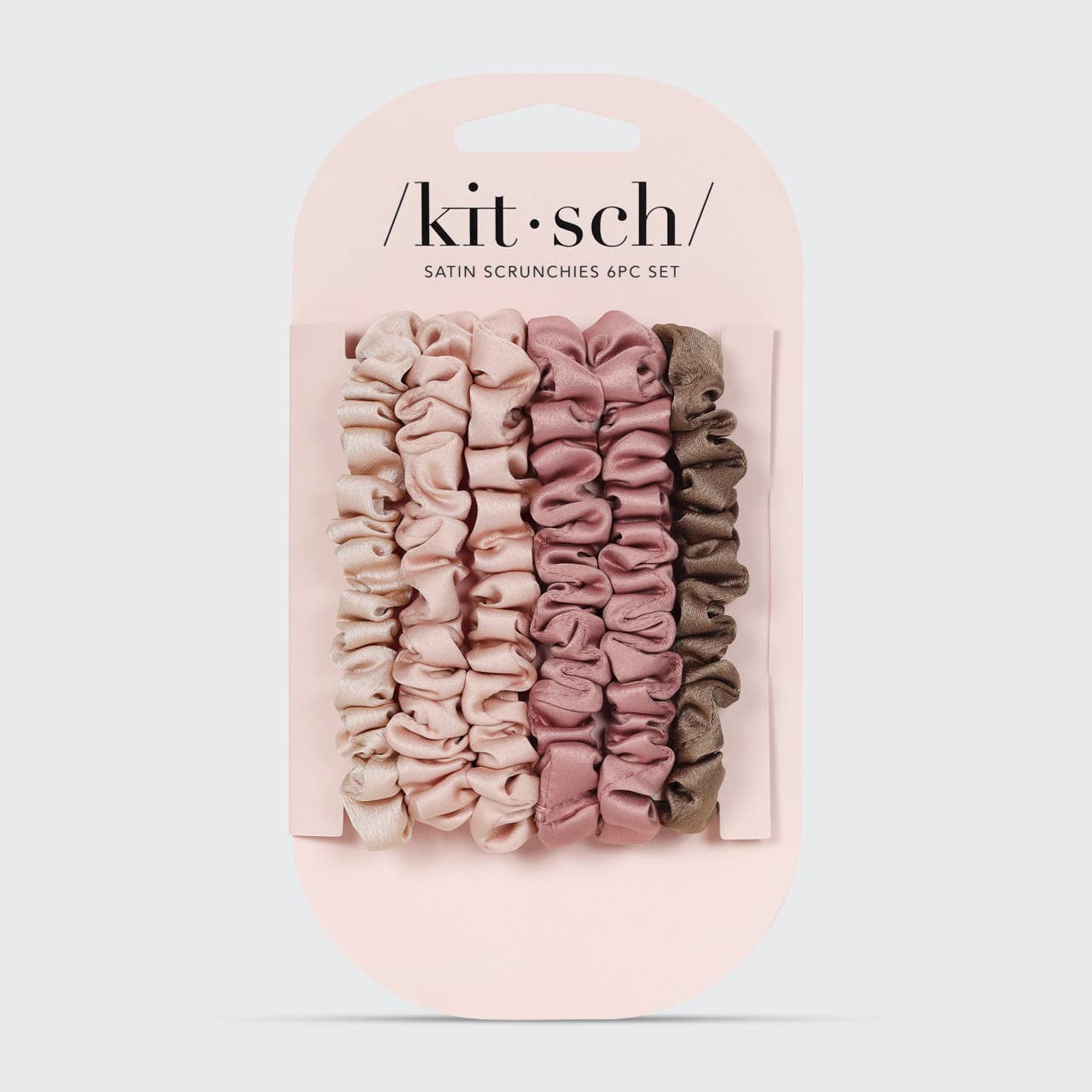 Kitsch | Ultra Petite Satin Scrunchies 6pc | Terracotta