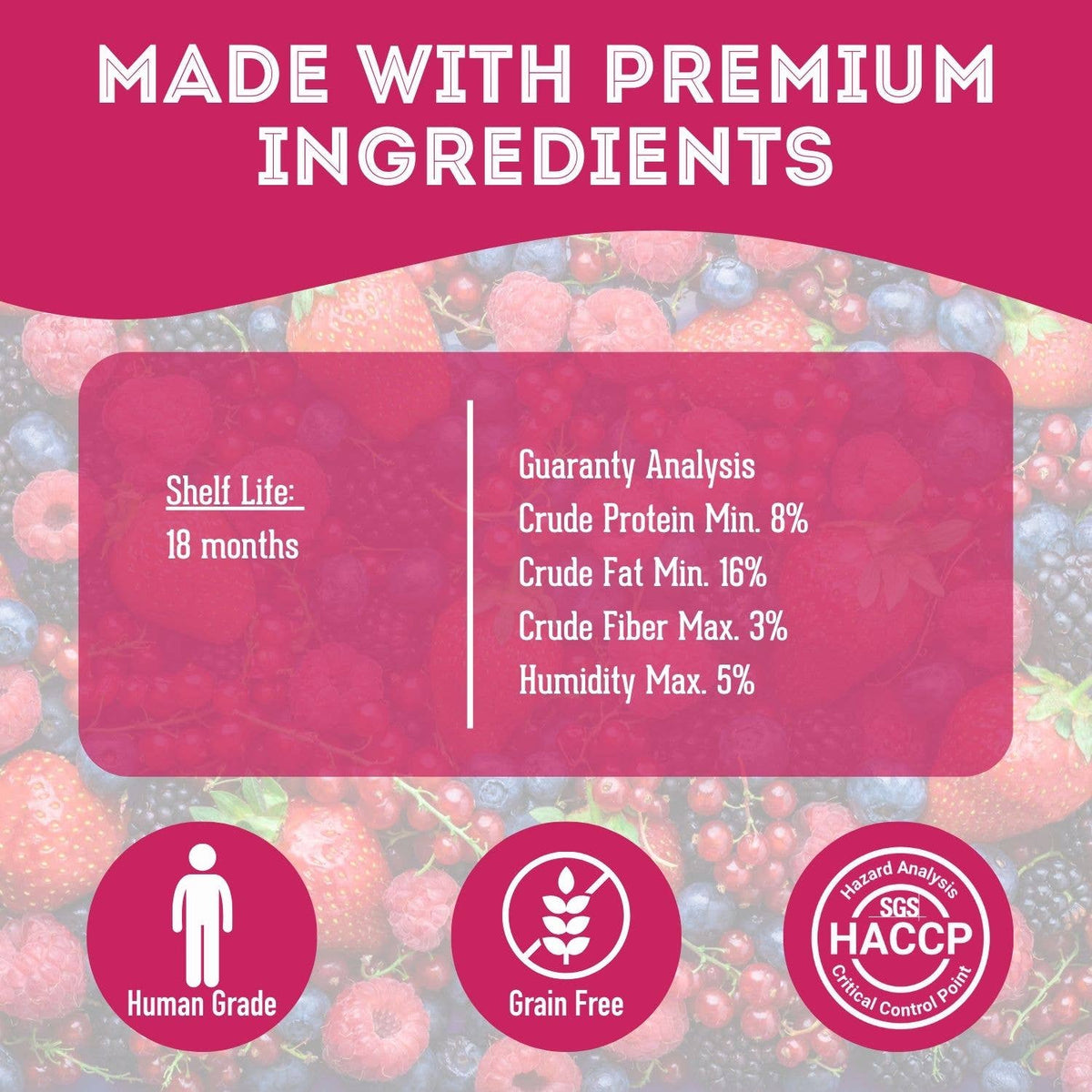 Dog Biscuits Grain Free Creamy Cremes Raspberry Patagonia