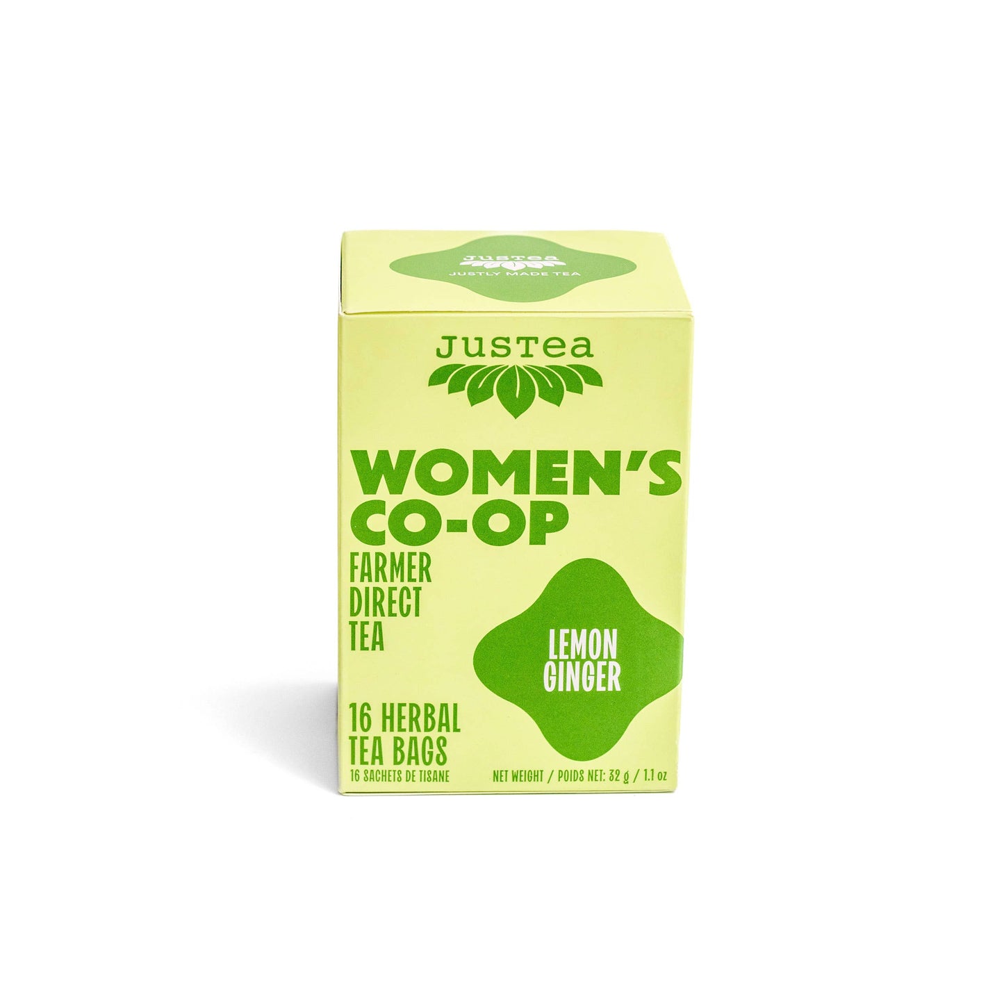 Lemon Ginger Tea Bags - Organic, Fair-Trade, Herbal Tea