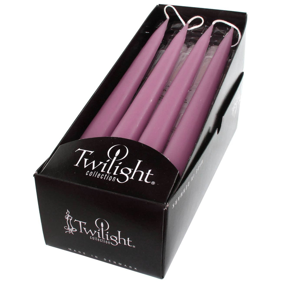 Light Heather Danish Taper Candle | 12 Pack