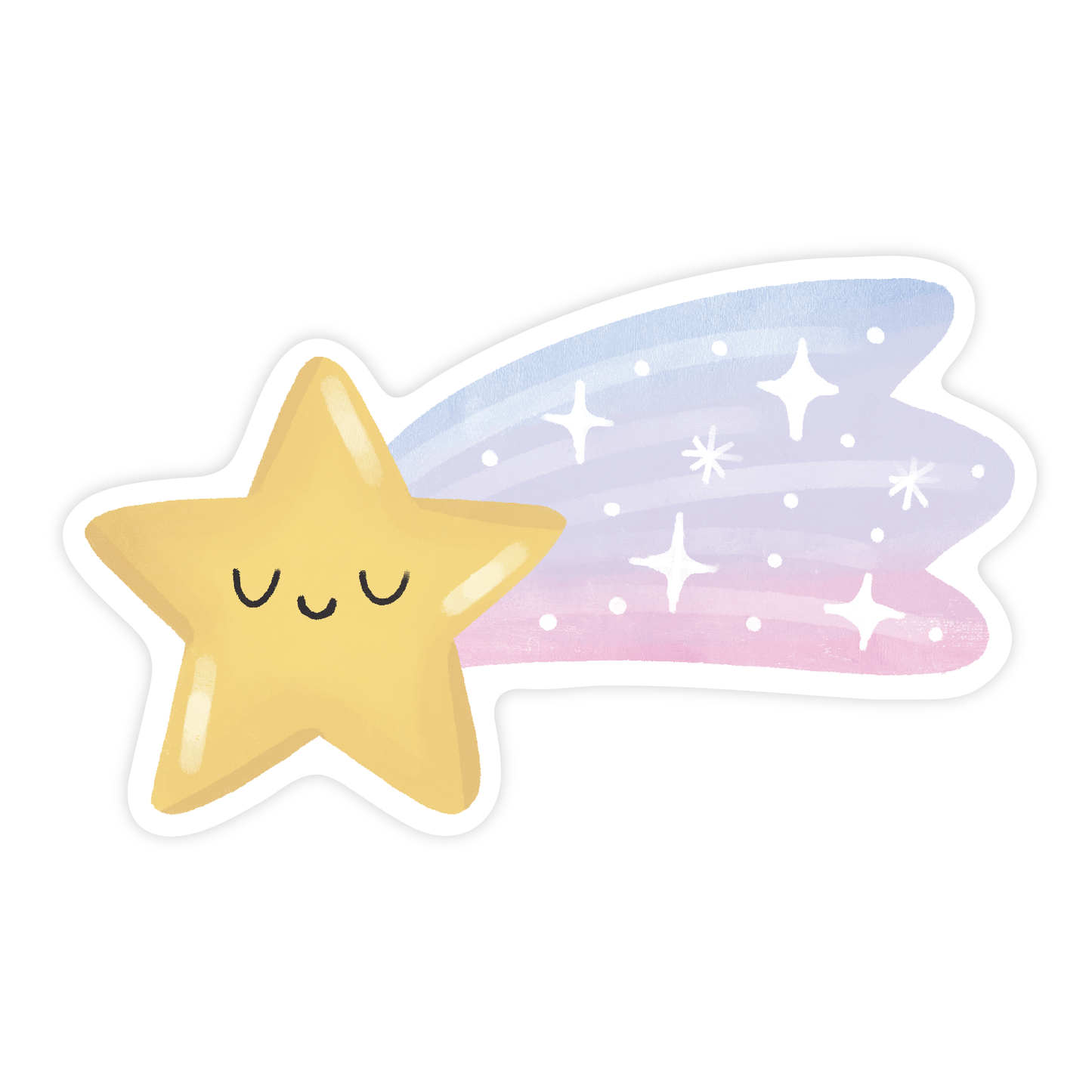 Wish Shooting Star - Lucky Vinyl Sticker