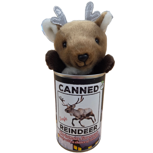 Jingle the Canned Reindeer - Christmas Plush in Can w/Jokes