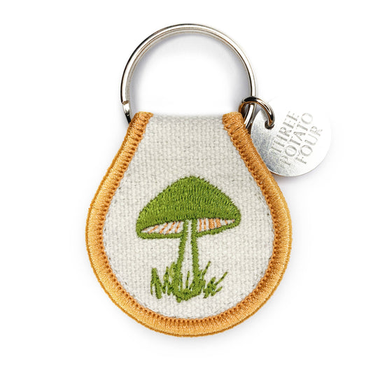 Patch Embroidered Keychain - Mushroom