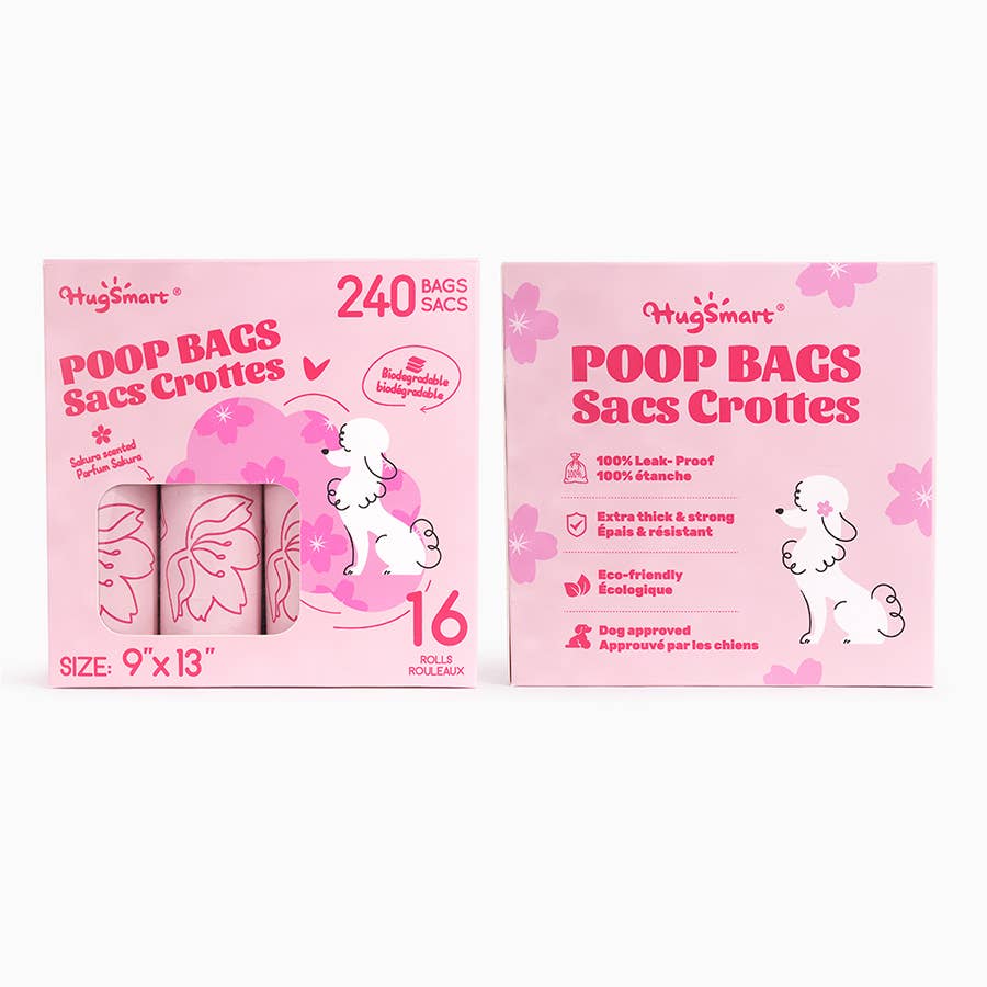 HugSmart Pet - Poop  Bag  | Sakura Poop Bags 16pack