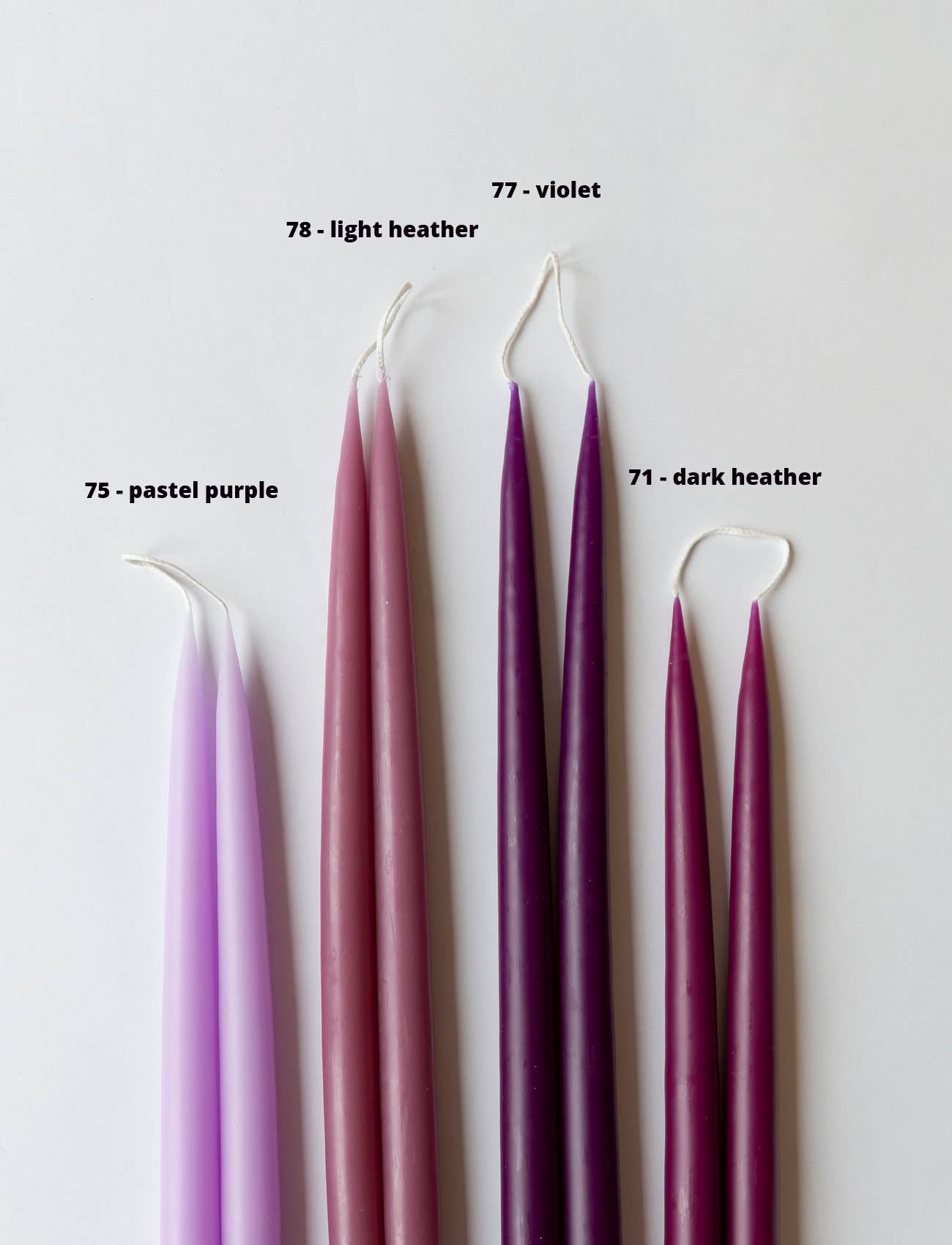 Pastel Purple Danish Taper Candle