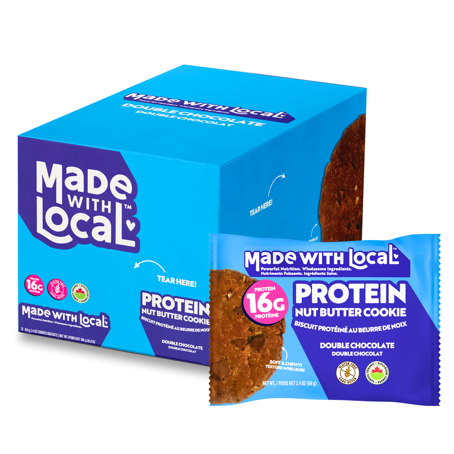 Double Chocolate | Organic Protein Cookie