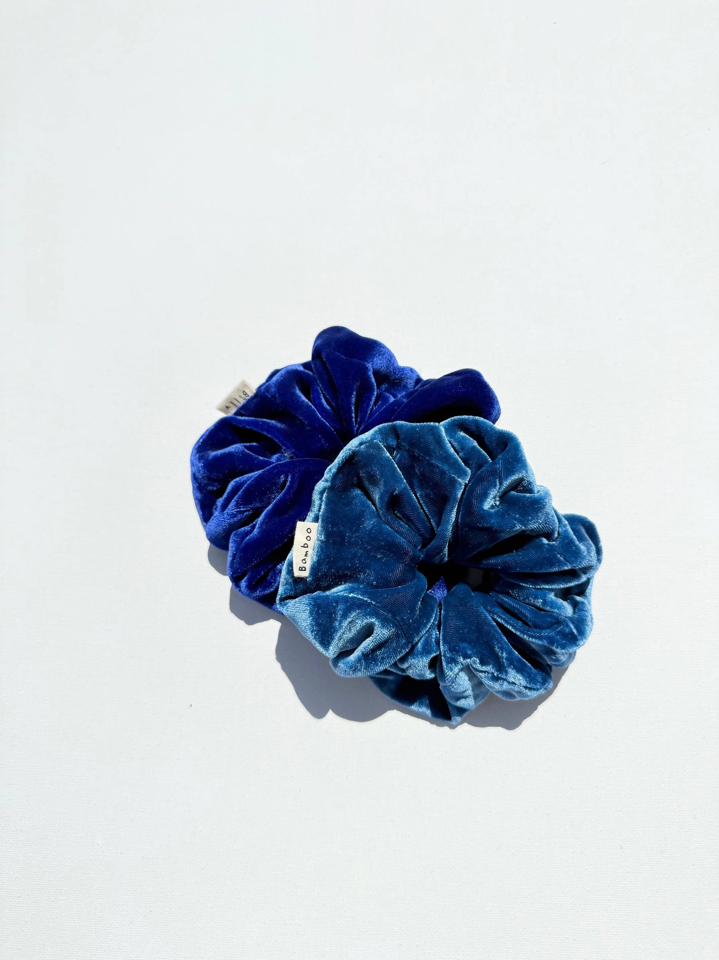 Billy Bamboo SILK VELVET SCRUNCHIES - crystal bright